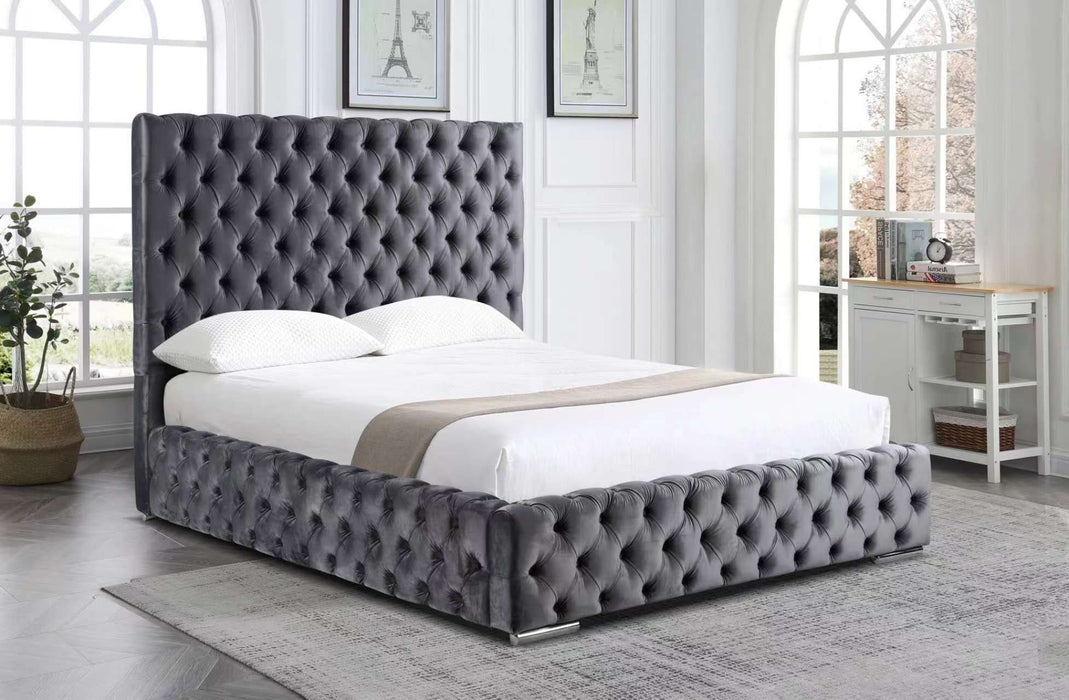 Elizabeth King Bed | Grey