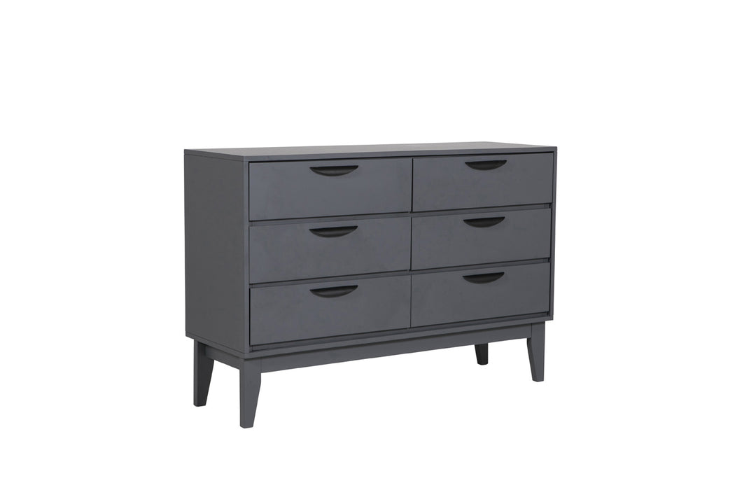 Shelby 6 Drawer Chest | Dark Grey