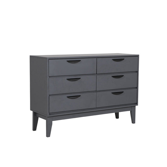 Shelby 6 Drawer Chest | Dark Grey