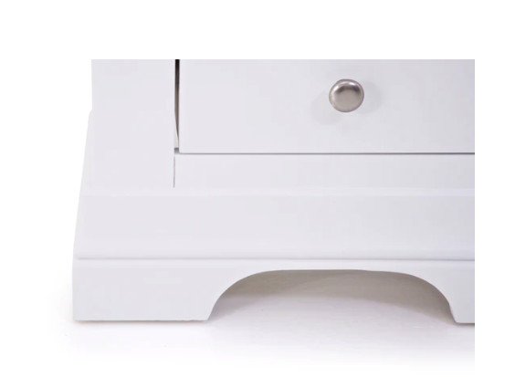 Province Bedside Table 3 Drawer | White