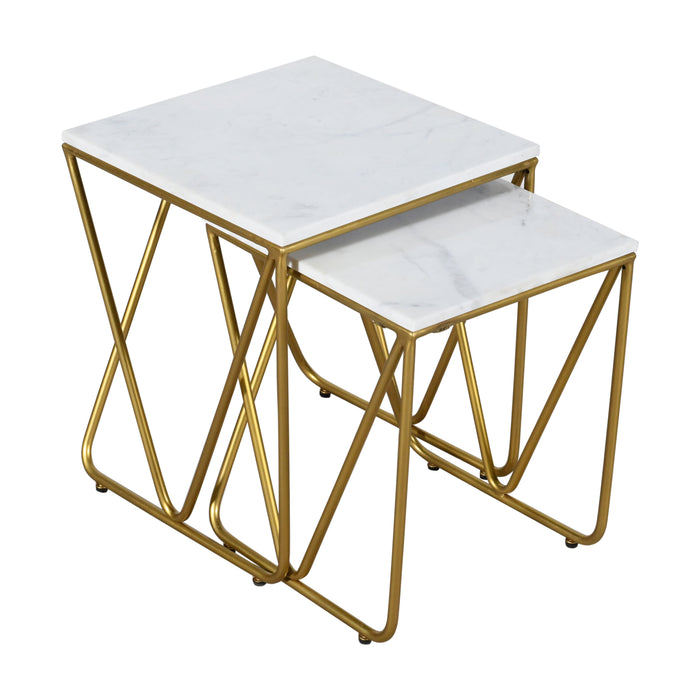 Emily Marble Nesting Table Set of Two