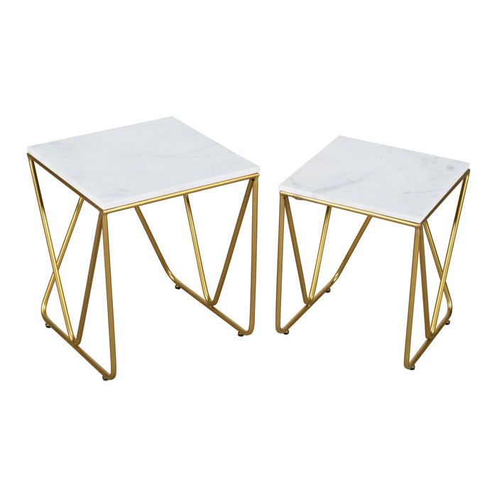 Emily Marble Nesting Table Set of Two