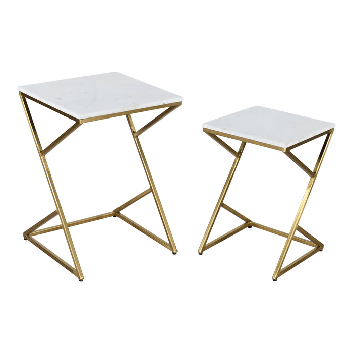 Emily Marble Nesting Table Set of Two