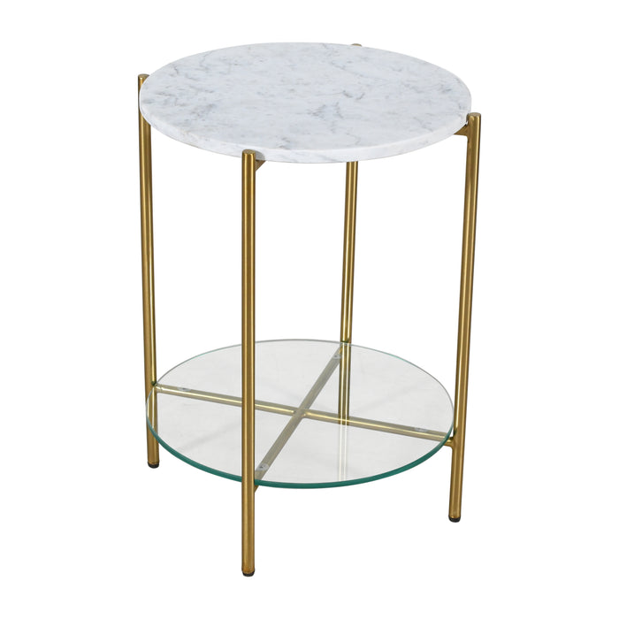 Emily Marble and Glass End Table