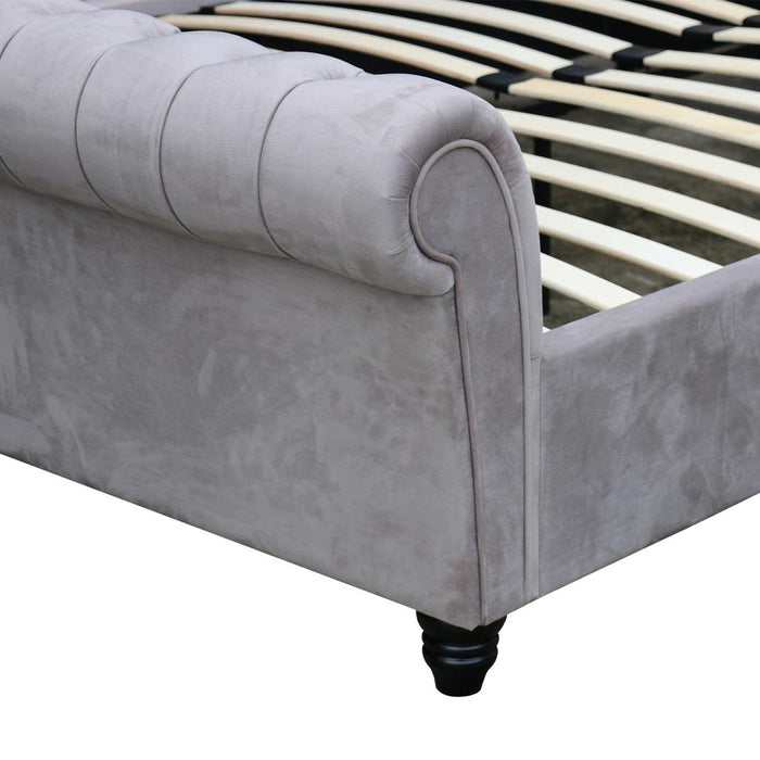 Kenmare Double Bed Frame | Linen Grey