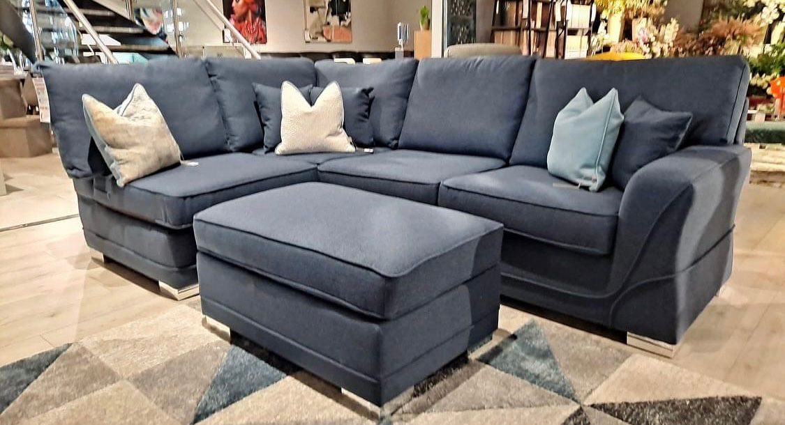 Cheap grey store l shaped sofa