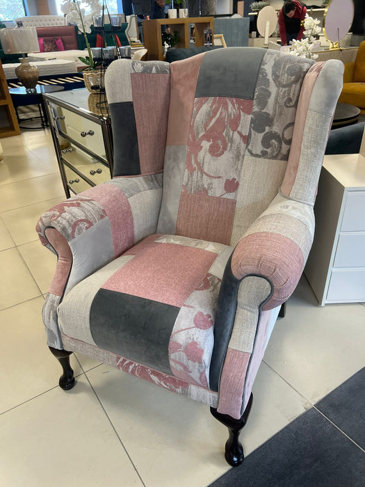 Patchwork Queen Anne Armchair