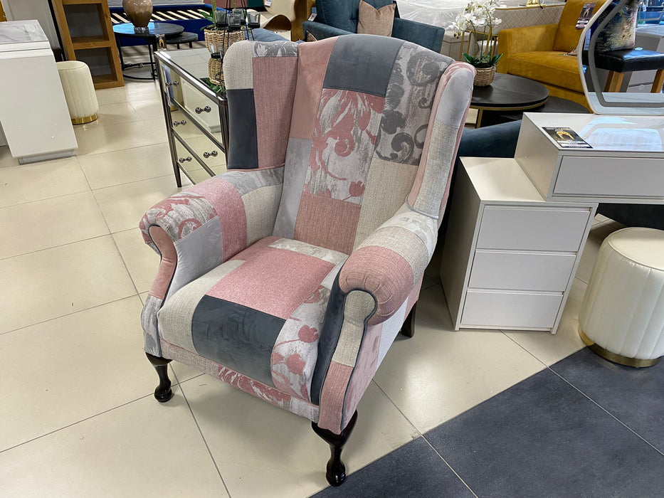 Patchwork Queen Anne Armchair