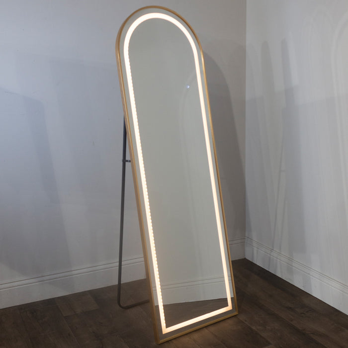 Modea LED Cheval Arch Mirror Gold 160 x 150cm