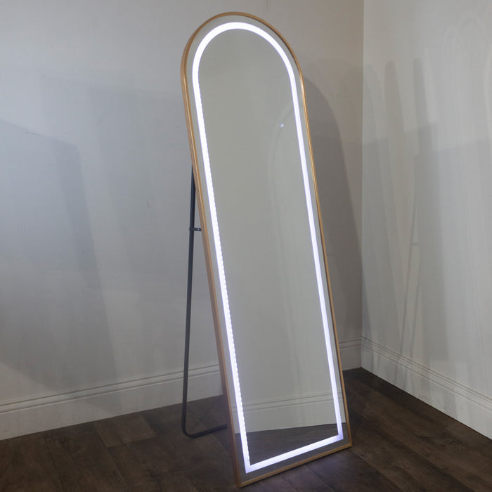 Modea LED Cheval Arch Mirror Gold 160 x 150cm