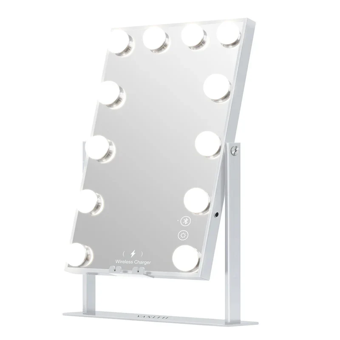 Hattie Hollywood Slim Vanity Mirror with Wireless Charging & LED Lighting