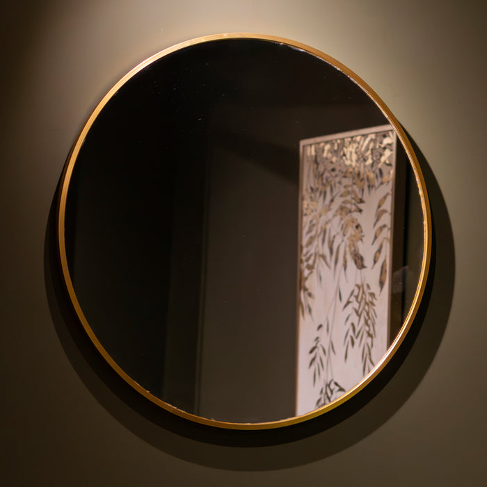 Modea Round Wall Mirror 120cm | Black / Gold