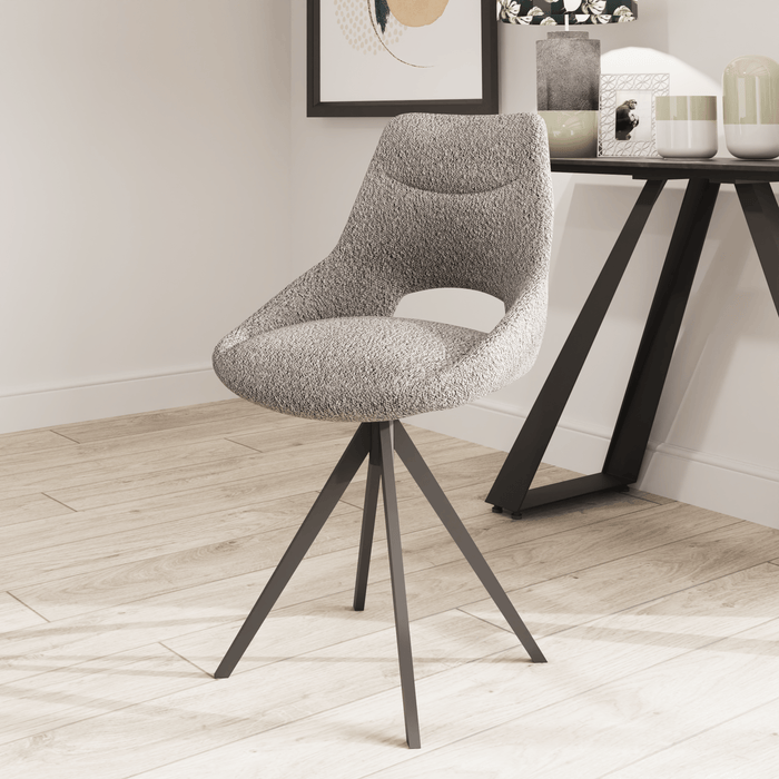 Beverly Swivel Chair | Grey