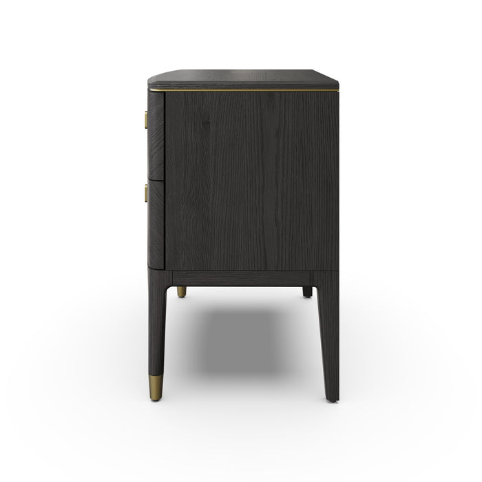 Isabella Bedside Table 2 Drawer | Ebony