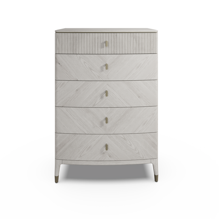 Isabella Tall Chest 5 Drawer | Stone