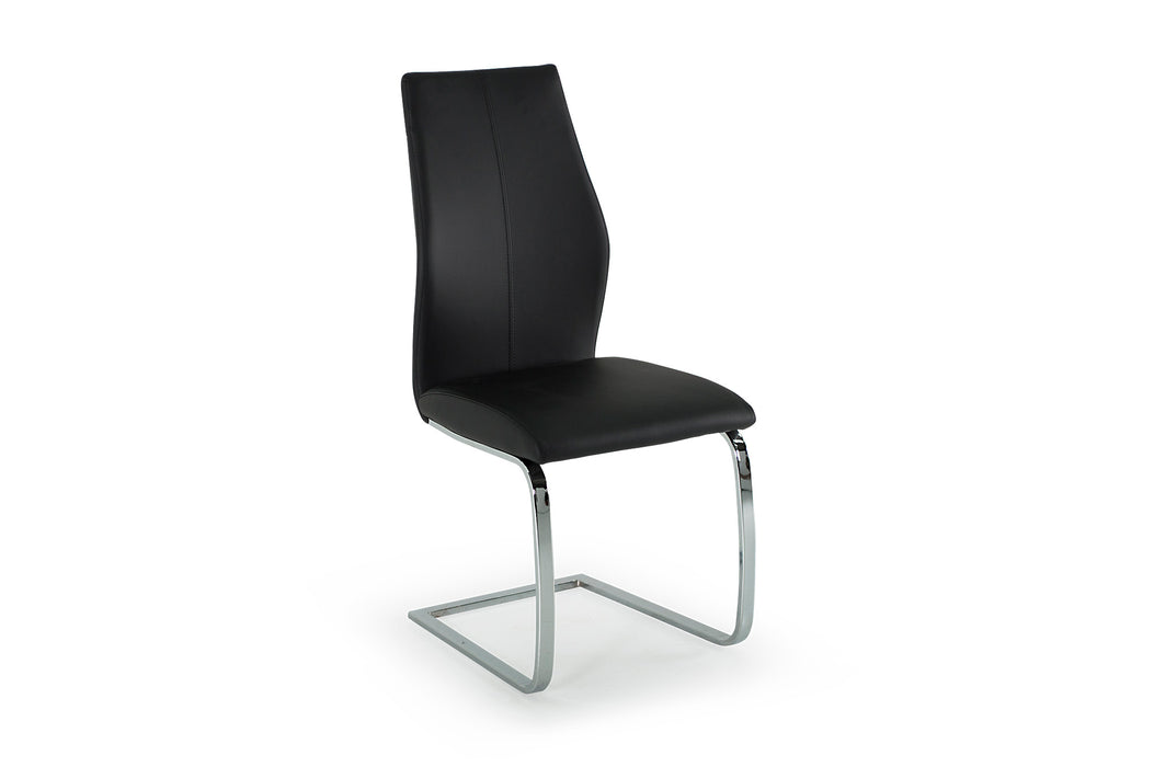 Elena Dining Chair | Chrome Leg Black