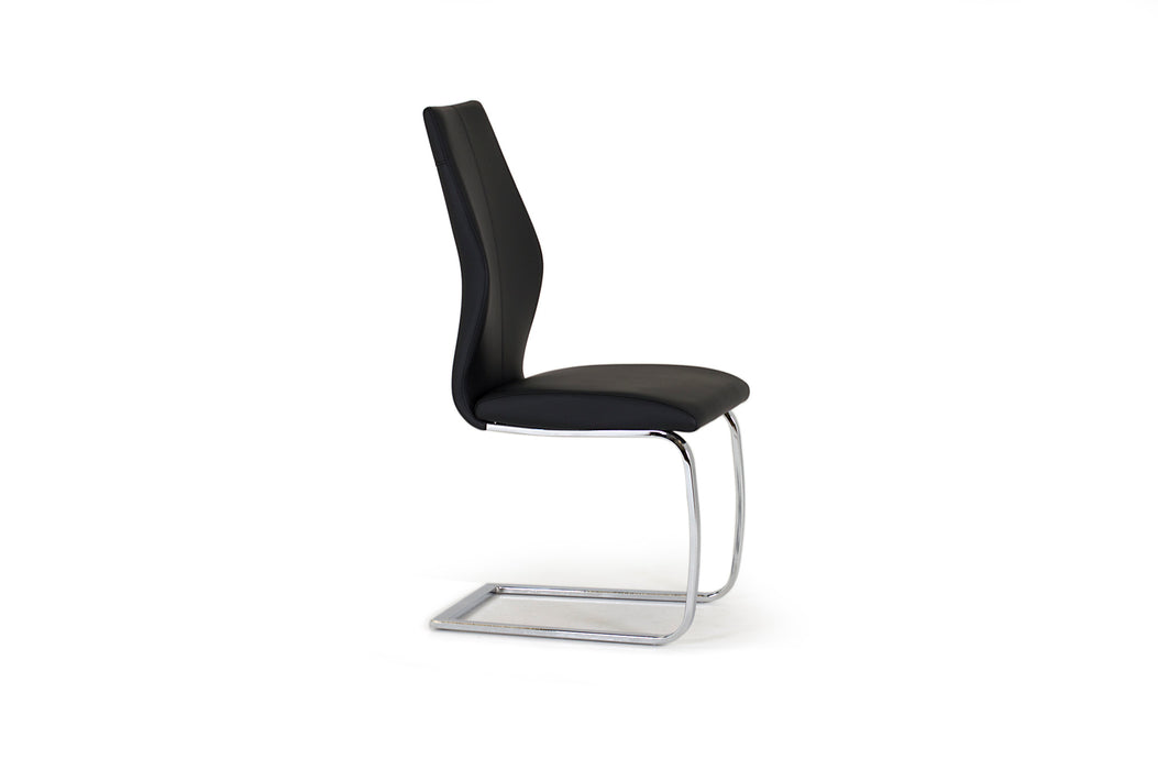 Elena Dining Chair | Chrome Leg Black