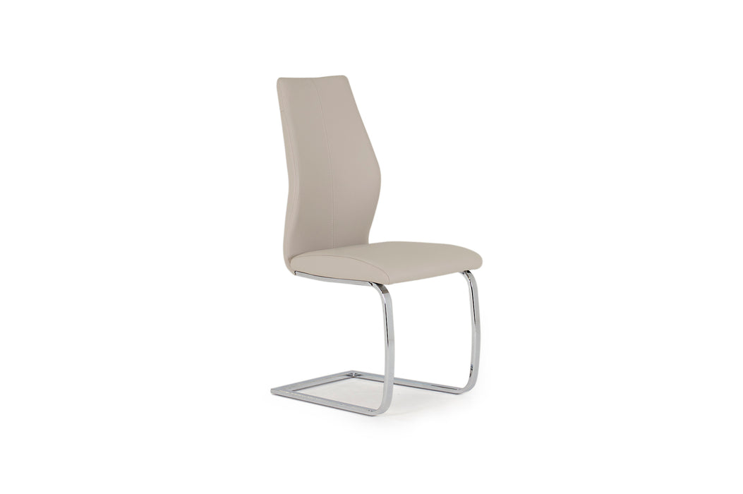 Elena Dining Chair | Chrome Leg Taupe