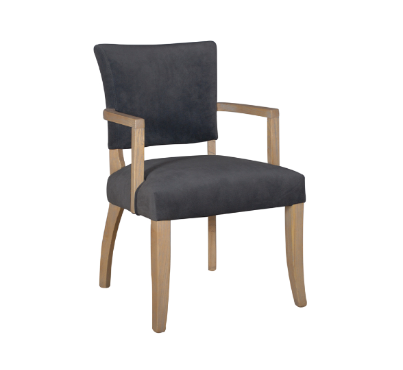 Davina Arm Chair Velvet | Dark Grey