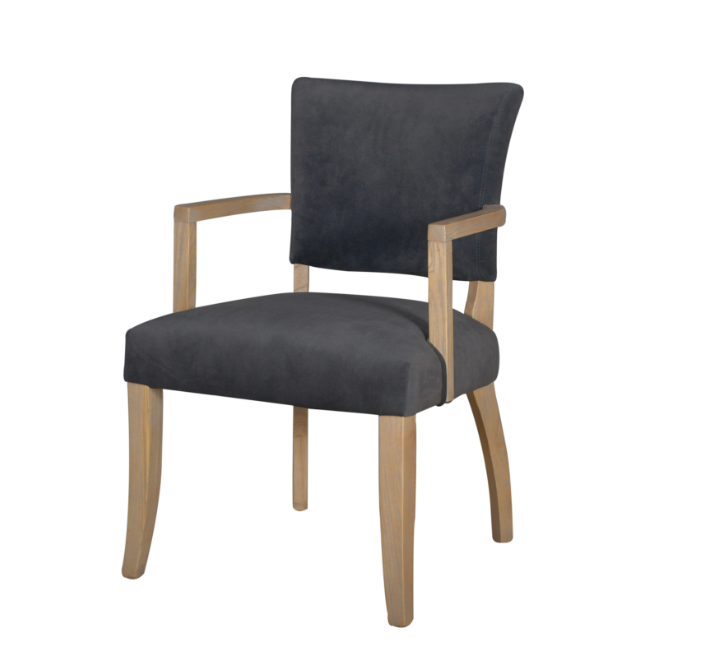 Davina Arm Chair Velvet | Dark Grey