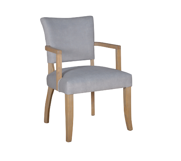 Davina Arm Chair Velvet | Light Grey