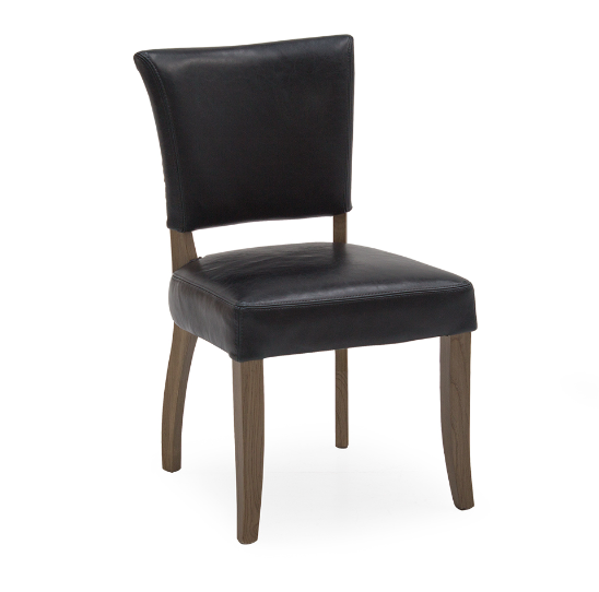 Davina Dining Chair Leather | Ink Blue