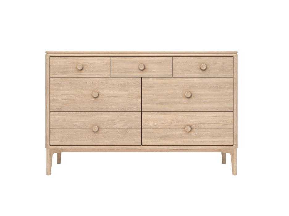 Ruby Oak Wide Chest 7 Drawers