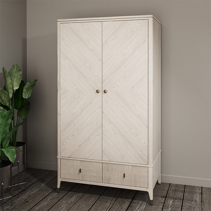 Isabella 2 Door Wardrobe | Stone